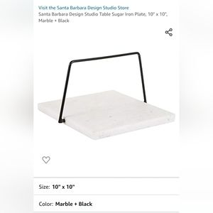 Santa Barbara Marble and Black Sugar Iron Plate